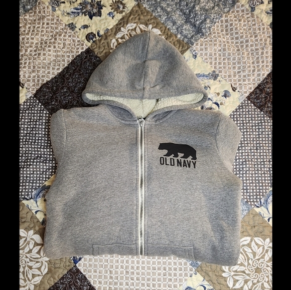 Big kids OLD NAVY fleece zip up - Picture 2 of 6